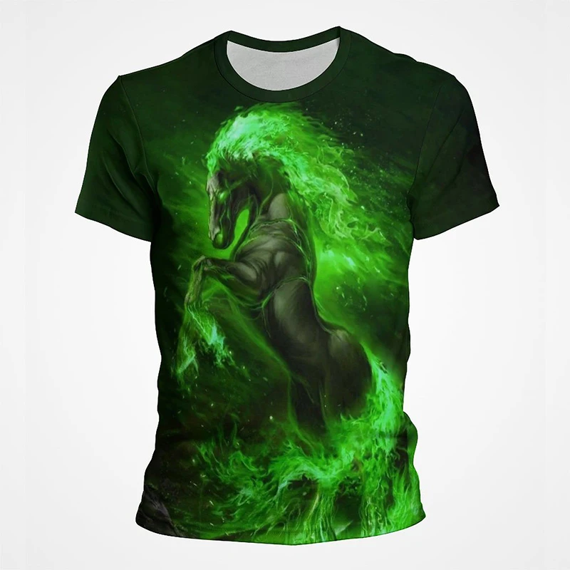 

2022 New Summer Unicorn Horse Cartoon 3D Print T-shirt Men Women Children Cool Clothes Kawaii Fashion Harajuku T shirt Tops