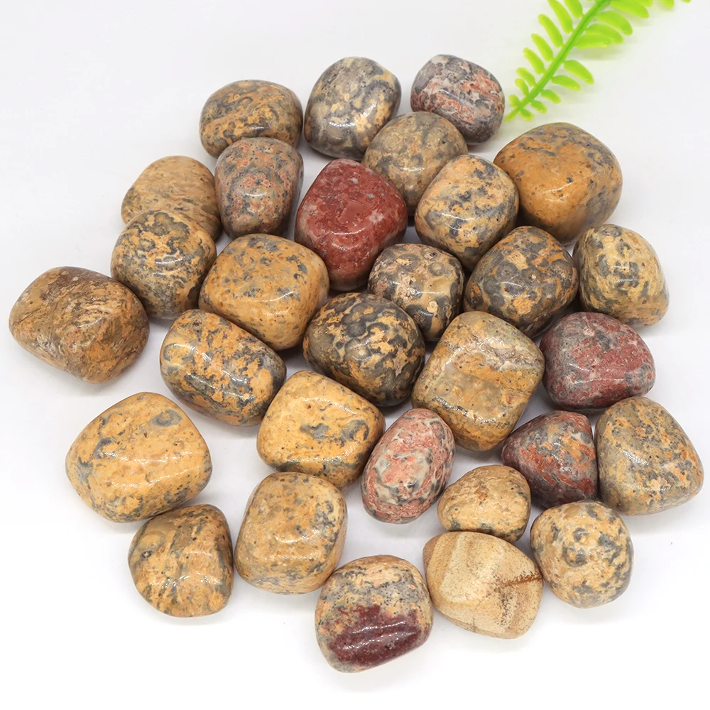 Natural Yellow Leopard Jasper Irregular Tumbled Stone Reiki Healing Crystal Quartz Aquarium Mineral Gemstone Home Decor Specimen