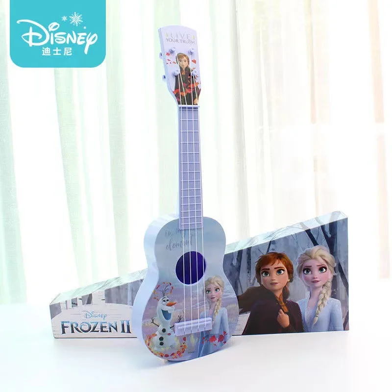 Disney Frozen 2 Princess Elsa Anna Doll Toy Guitar Ukulele Toy Cartoon Children's Small Guitar Musical Toys Children's Day Gift