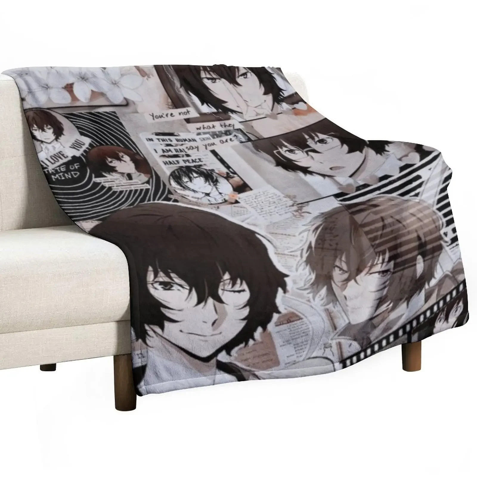 

Dazai Aesthetic Throw Blanket Plush For Decorative Sofa Blankets