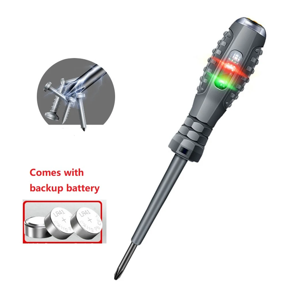 Digital Voltage Indicator Tester Pen AC Non-contact Induction Pencil Voltmeter Detector Slotted Screwdriver With Battery