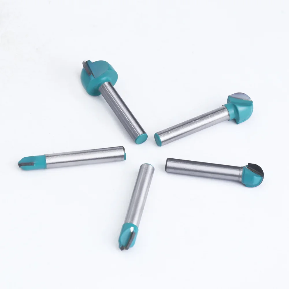 6mm Shank Ball Nose End Mill Semi-circular Milling Cutter Round Bottom Cove CNC Bit Carving Machine Woodworking Router Bit