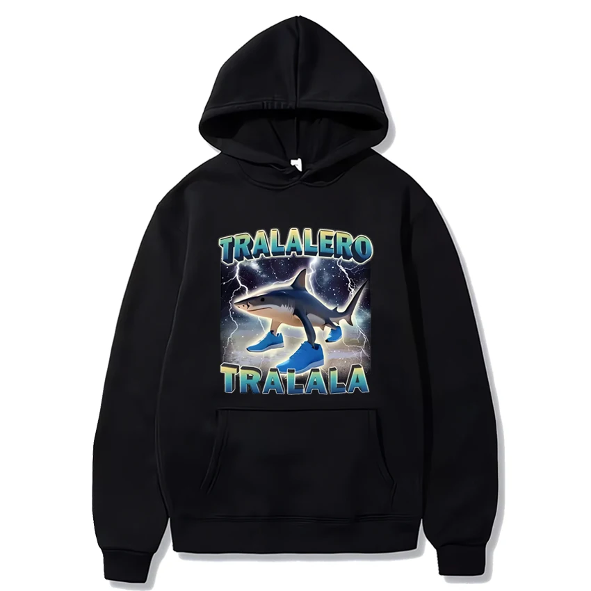 

Tralalero Tralala Funny Shark Meme Hoodie Men Women's Long Sleeve hip hop Hoody streetwear Vintage Sweatshirts Fleece pullovers