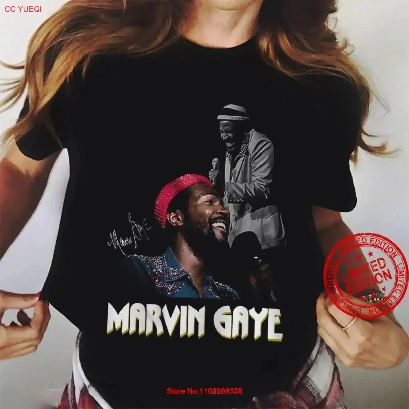 Signature Marvin Gaye 1939 1984 T Shirt Classic Black Men S 234XL vintage Washed Top For Everyday Wear Comfortable Casual