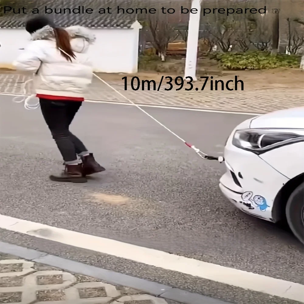 

A 10-meter long steel wire core nylon rope household wear-resistant escape car safety rope Life-saving outdoor mountaineering