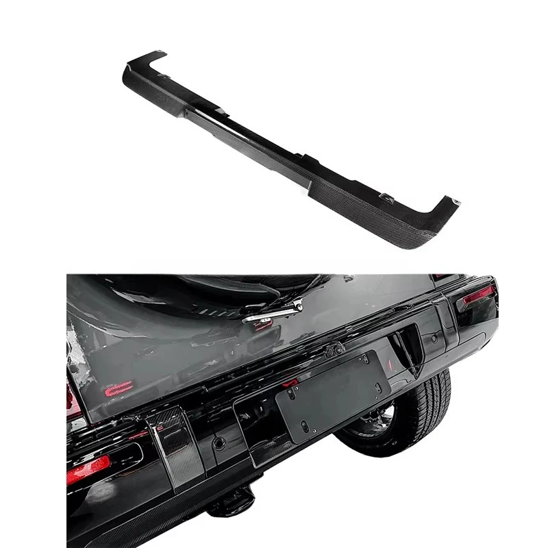 

G Class W465 G63 Car Rear Bumper Lip Cover Plate Dry Carbon Fiber Twill Wave Glossy Black Exterior Tuning Auto Parts 2025+ G63