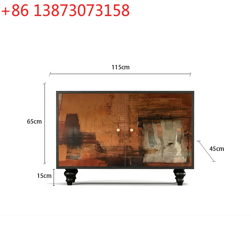 -*French texture dining side cabinet Solid wood Roman column dining room Sofa side storage Water bar cabinet