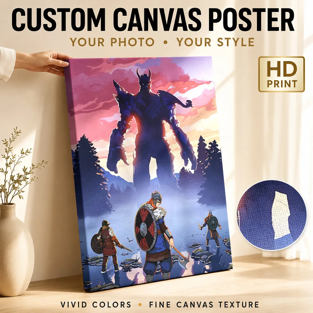 Tribes of Midgard Canvas Painting Poster Customized Modern Aesthetic Canvas Wall Art for Bedroom Decor Ready to Hang Home Gift