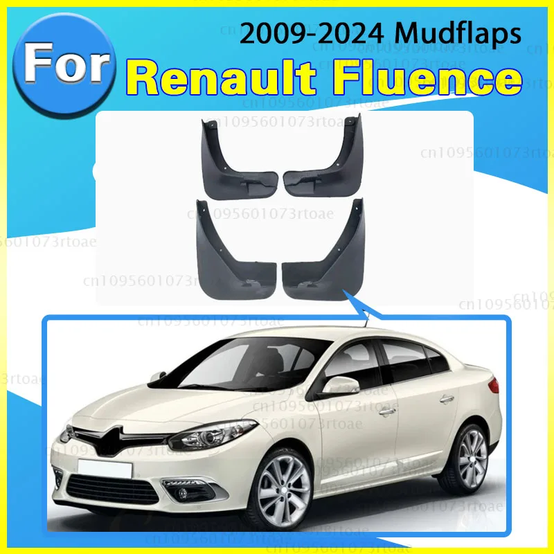 4X Mud Flaps For Renault Fluence Samsung SM3 Z.E 2009 - 2024 Splash Guards Mudguards Front Rear 2010 2011 2012 2013 2014 2015 16