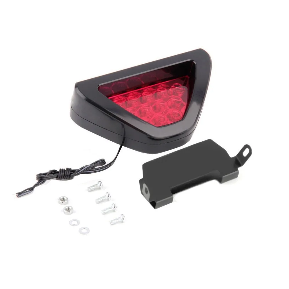 Car F1 Style Brake Light Fog Rear Tail Third Brake Light Waterproof Triangle Warning Flash Lamp Universal Car Accessories