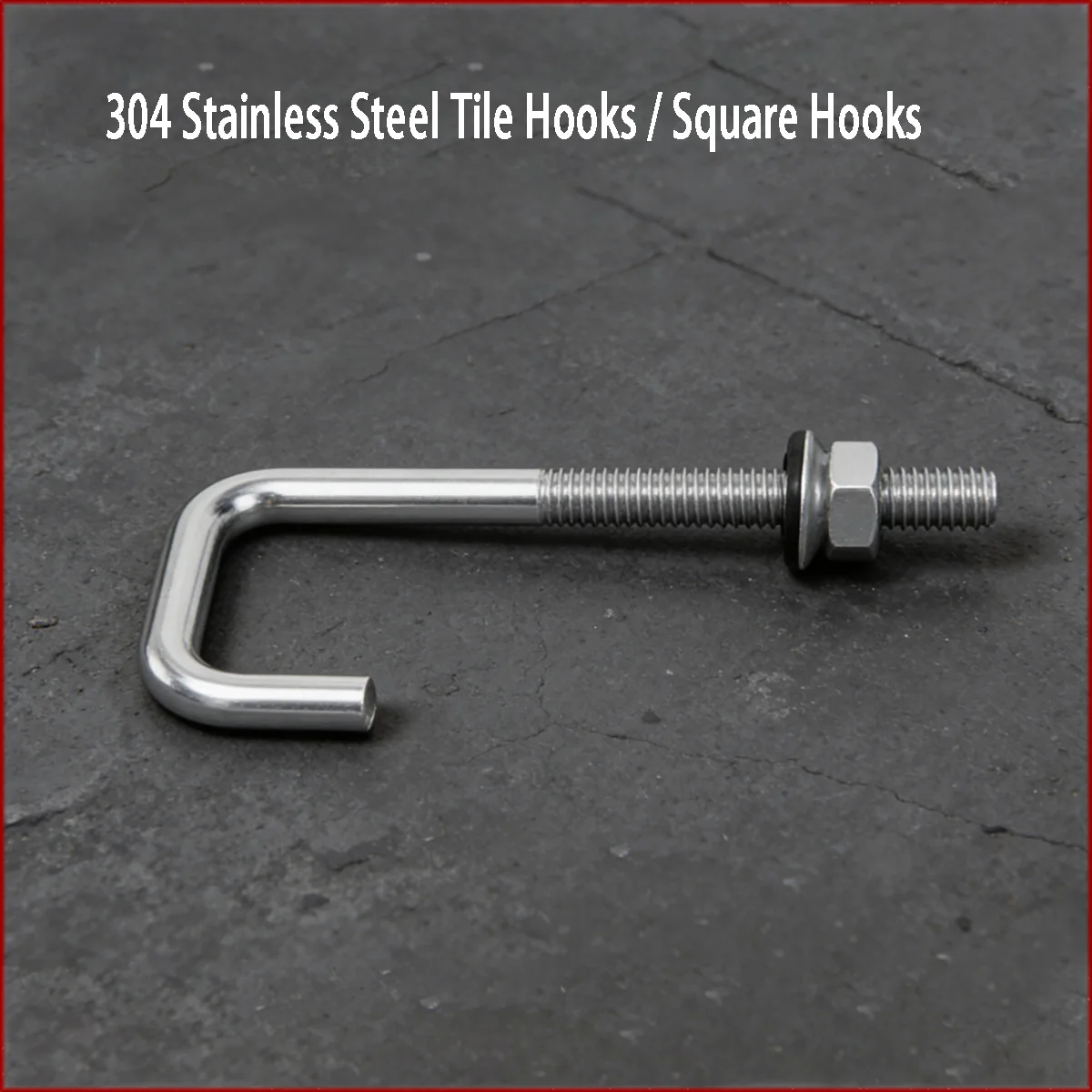 304 Stainless Steel Tile Hooks/Square Hooks - Special-Shaped Screw Round Hooks Right Angle Hook Bolts Corrugated Hook Nails M5M6