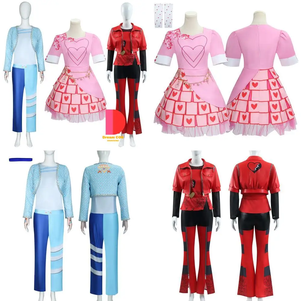 

Popular Anime Character Cosplay Costume Red and Blue Classic Role Play Uniform Set for Women Halloween Party Comic Con Outfit