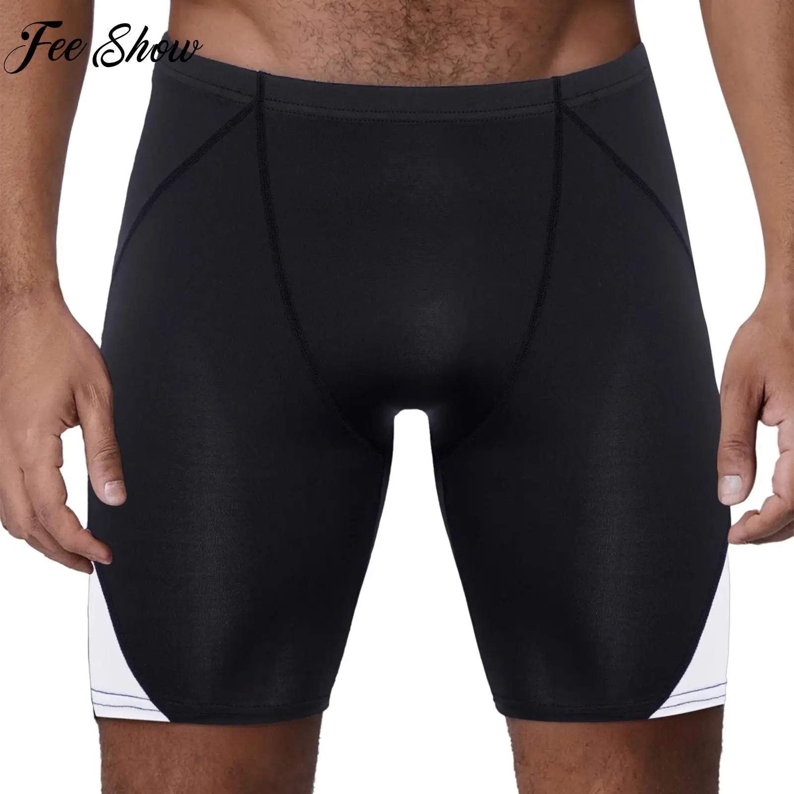 

Быстросохнущие спортивные спортивные шорты для мужчин, лоскутные плавки с эластичным поясом для йоги, тренажерного зала, бега, велоспорта, тренировок, одежды для фитнеса