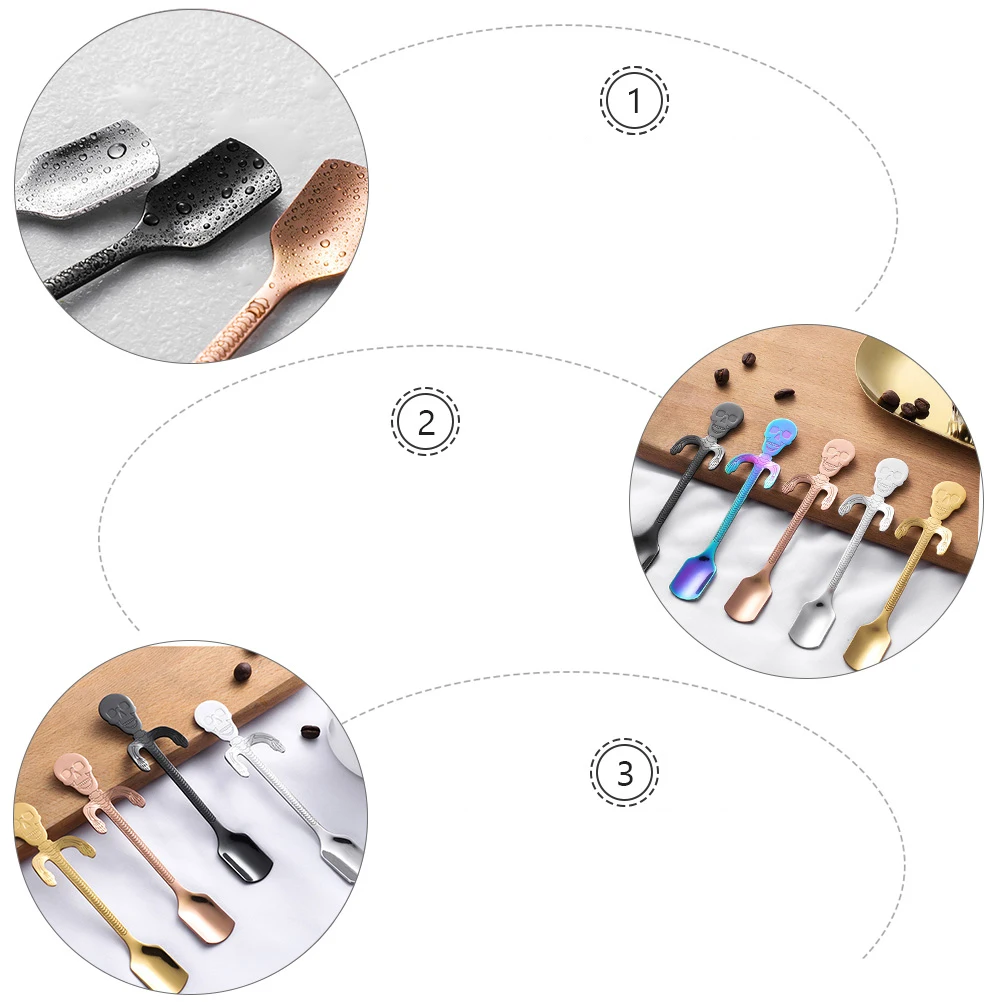 

2Pcs Exquisite Coffee Spoons 304 Stainless Steel Odorless Polished Perfect for Stirring Beverages