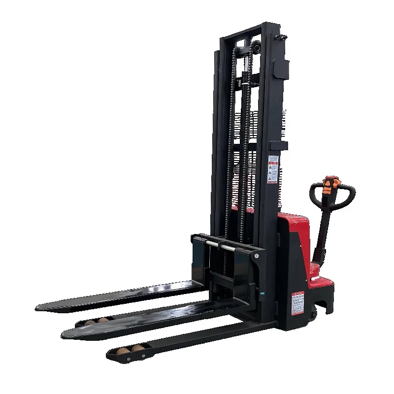 New electric stacker 1 ton 2 tons 1.5 tons, lead-acid battery powered pallet stacker, narrow channel warehouse