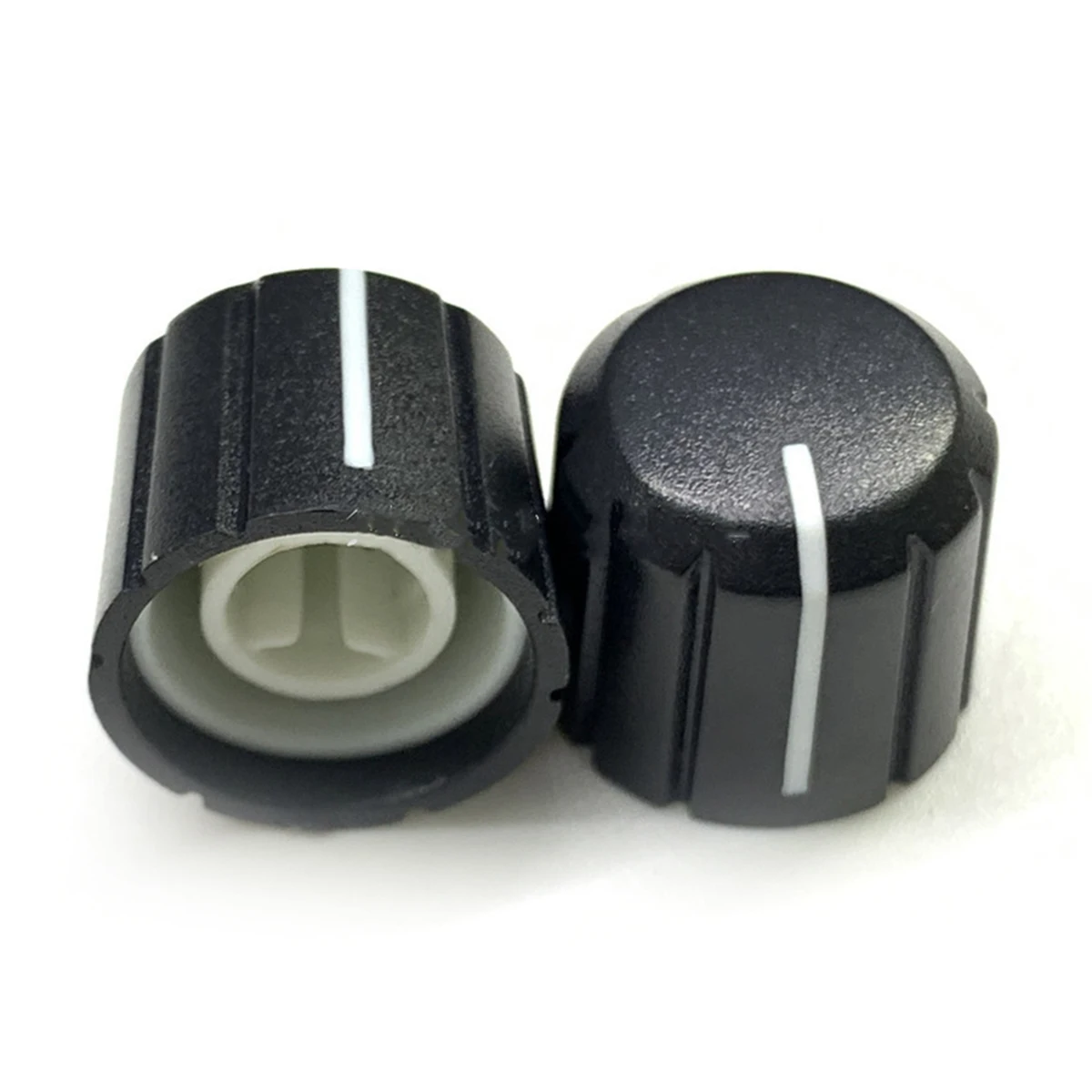 10Pcs Potentiometer Control Knobs for Electric Guitar Volume Tone Knobs Black D Type 6mm