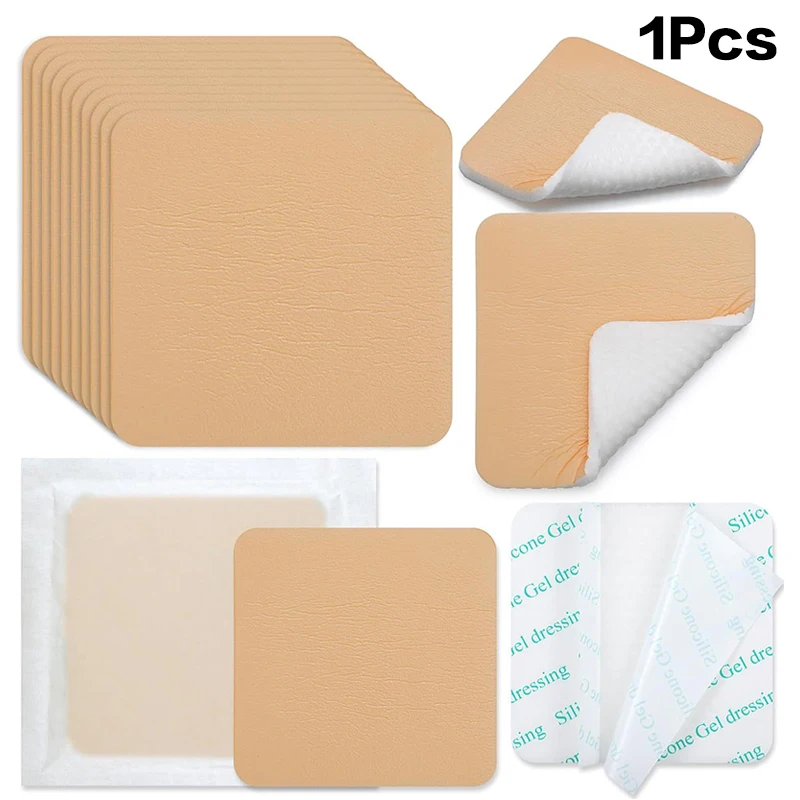 Borderless Foam Dressing Waterproof And High Absorbency Square Shaped Wound Care Bandage Silicone Foam Pad For First Aid