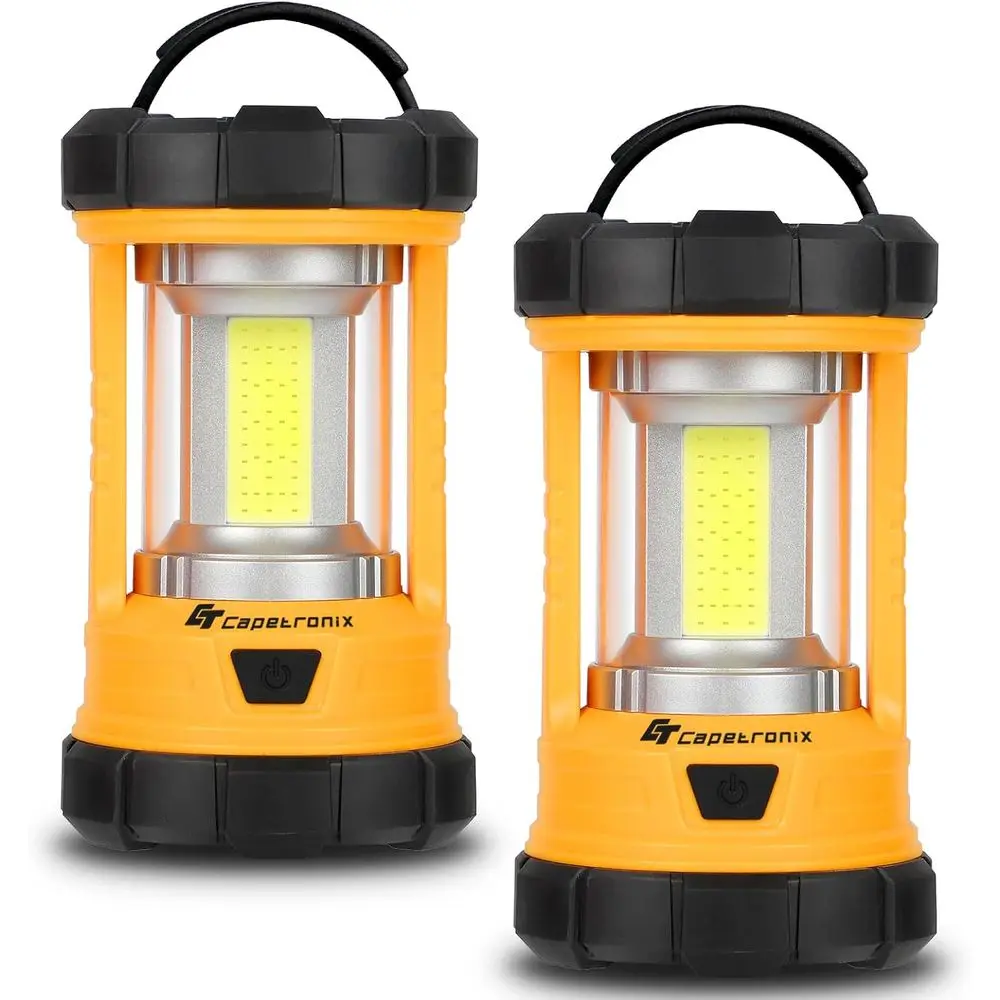 

Dual Pack 3200LM LED Camping Lanterns, 4600mAh Rechargeable, Ideal for Outdoor Adventures and Emergency Lighting
