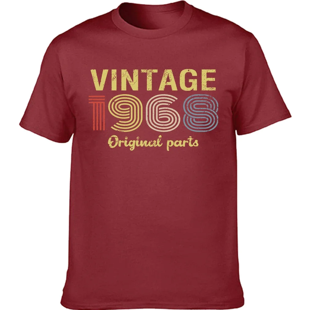 56th Birthday Gift Vintage Original Parts 1968 Retro Tee Tops Round Neck Short-Sleeve Fashion Tshirt Clothing Casual T-shirts