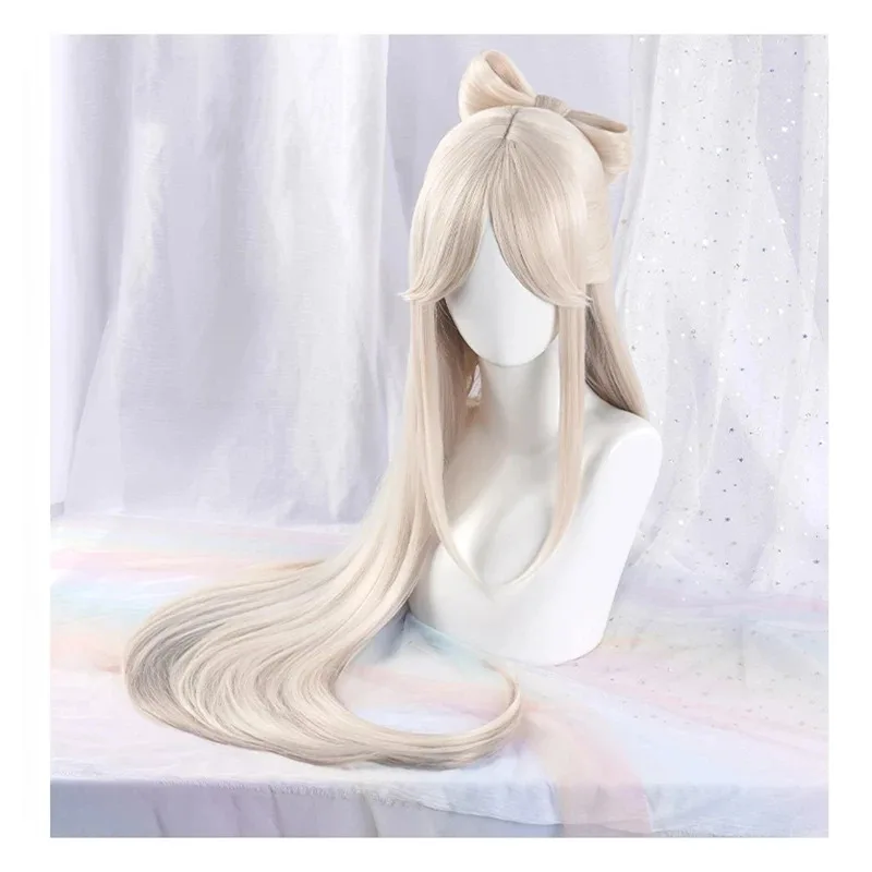 

2025 High Quality Game Genshin Impact Ningguang Cosplay Ning Guang Heat Resistant Synthetic Hair Wigs + Wig Cap
