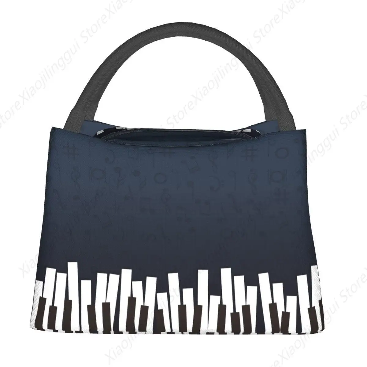 

Пианино, клавиатура, клавиши, ланч-бокс, портативная изолированная холщовая сумка-холодильник, музыкальный символ, музыкальная нота, термостойкий ланч-бокс для путешествий