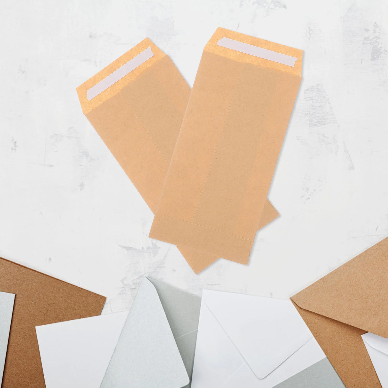 100 Pcs Seed Envelope Envelopes Small for Money Brown Cash Kraft Paper Saving Gift Card