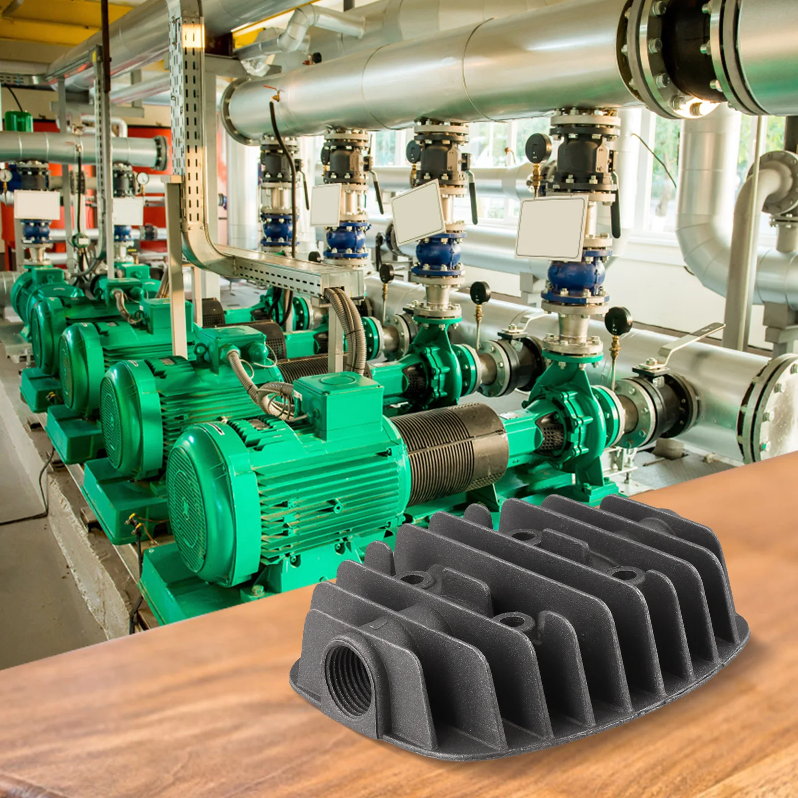 High Qulity 2022 for Brand New Cylinder Head Compressor Head 125 for X 105 for X 35mm G1/2In Pneumatic Threaded Metal