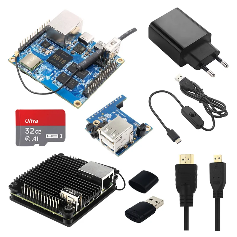 ИК-приемник Orange Pi Zero 2, 1 ГБ ОЗУ, чип Allwinner H616, Wi-Fi, BT, Gigabit Ethernet, работает на Android 10, Ubuntu OS, одна плата