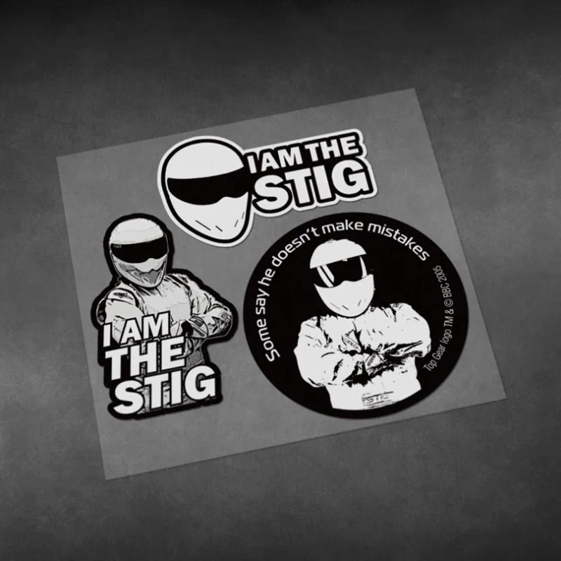 

Mysterious Rider Stig Motorcycle Retro Decals Waterproof Reflective Stickers for Motorbike Body Helmet Decoration Vinyl Material