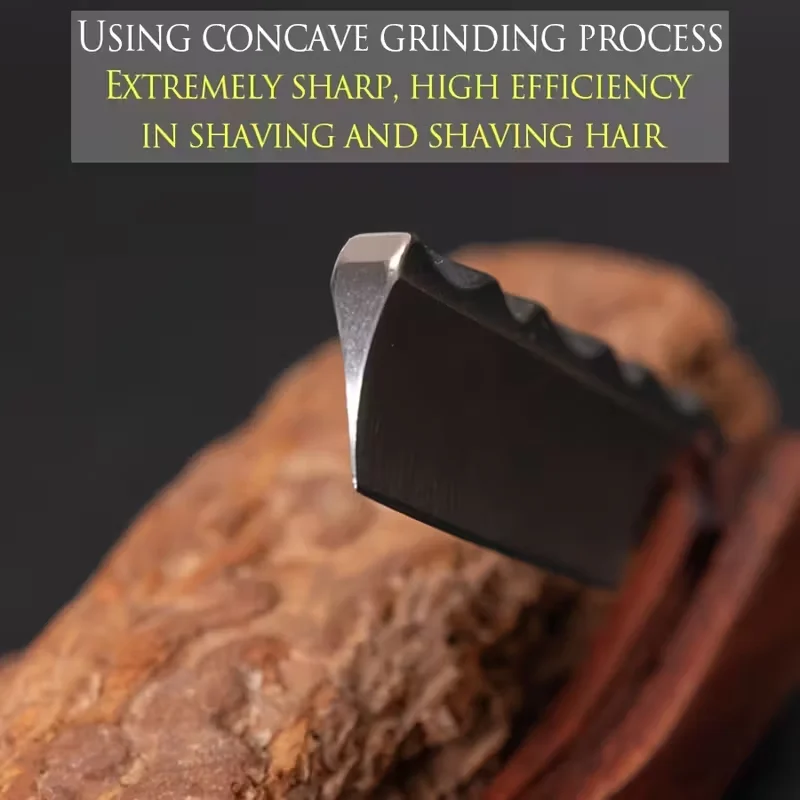 ماكينة حلاقة مستقيمة من الفولاذ المقاوم للصدأ الفاخر، ماكينة حلاقة يدوية لصالونات الحلاقة مع فرشاة إصلاح القماش، أحجار الطحن