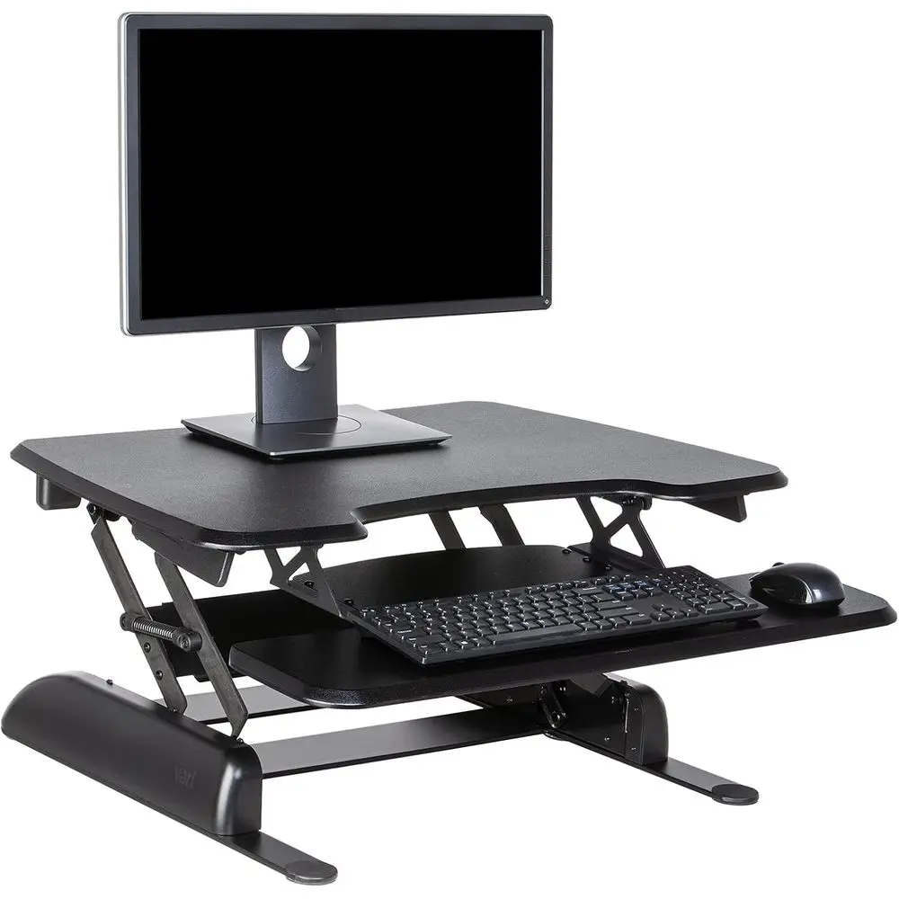 - Desk ential 30 - Two-Tier Standing Desk Converter or Home Oice - Adjustable Sit Stand Desk with 11 Height Settings - Standing