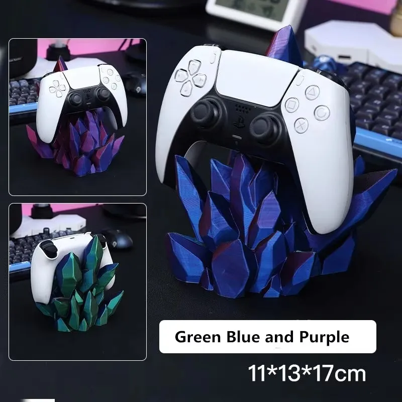 Creative Crystal Base Controller Stand Suitable for Xbox/Switch/PS5/PS4 3D Print Game Controller Stand Base Gamepad Accessories