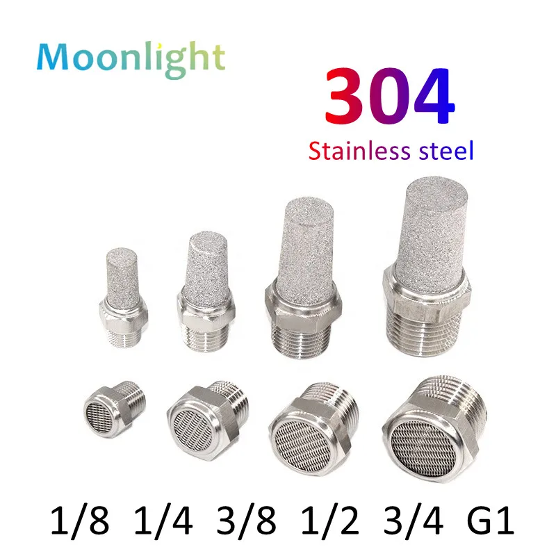 304 Edelstahl Schalldämpfer mit Flache Ende und Wies Ende BSL Serie G1/8 G1/4 G3/8 1/2 \