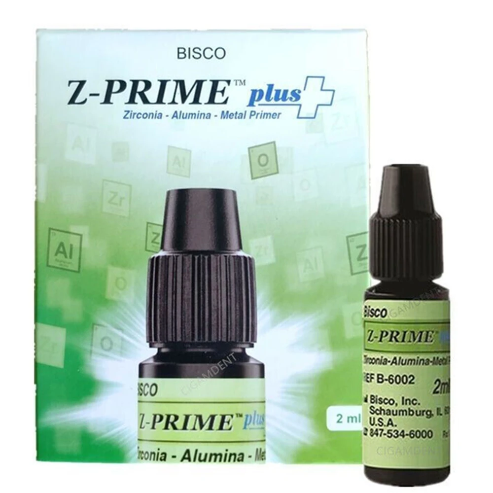 New Bisco Z-Prime Plus Dental Priming For Zirconia Aluminia Metal Composite Resin Porcelain Repair Kit 2Ml/bottle B-6002P