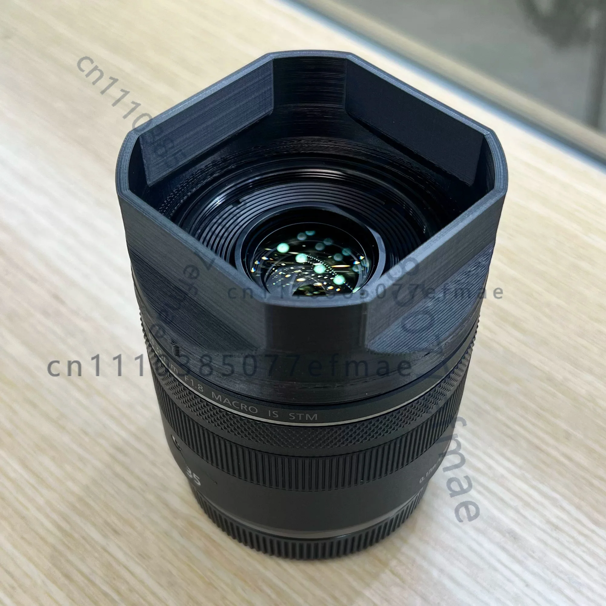 1pc Custom Square Lens Hood for Canon RF35mm F1.8 MACRO IS STM, Handmade Anti Flare Lens Shade Camera Lens Protection Accessory