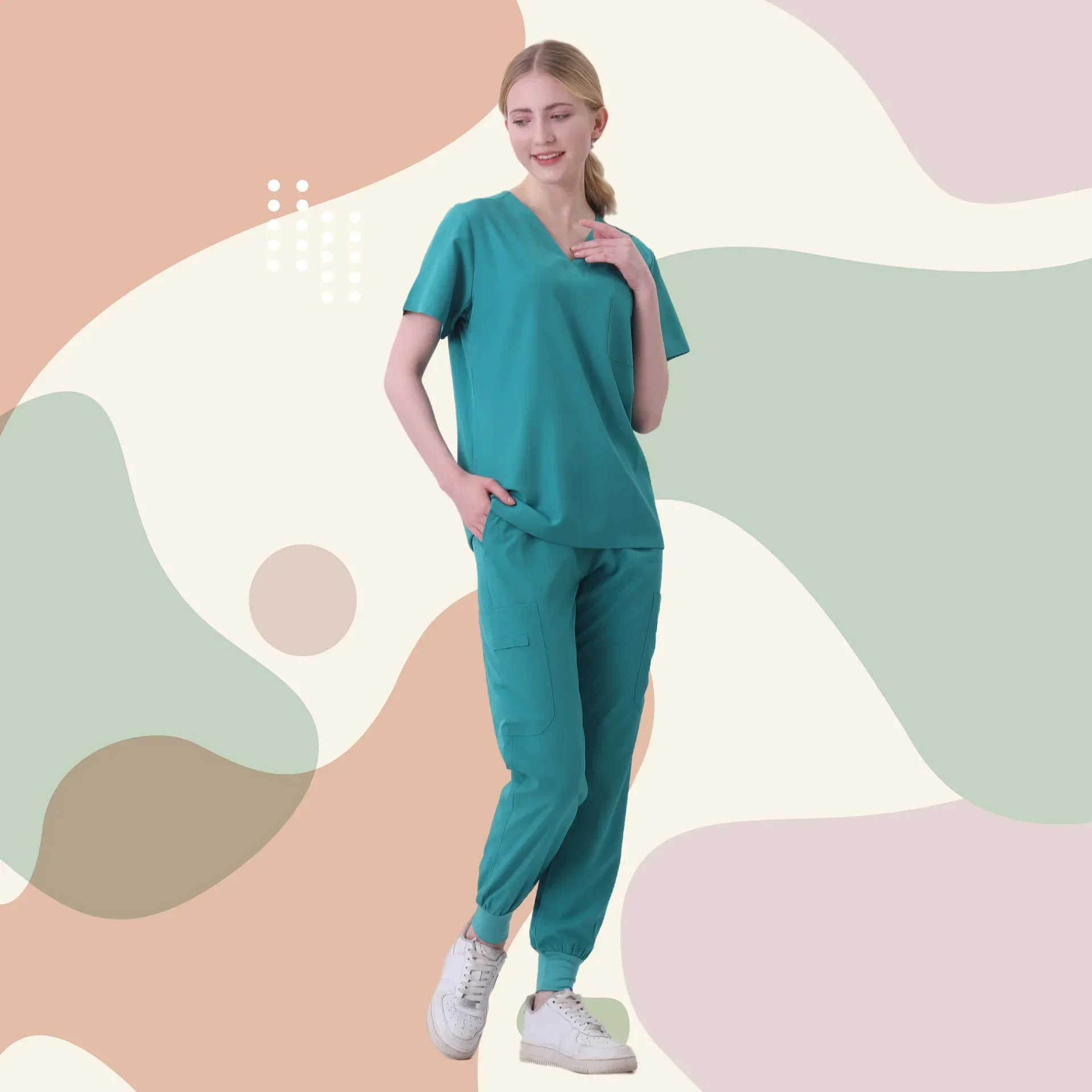 Sala de cirurgia Conjunto Uniforme Médico, Hospital Trabalhando Scrubs, Suprimentos Médicos, Enfermeira Cirurgia Dentária Terno, Workwear Atacado