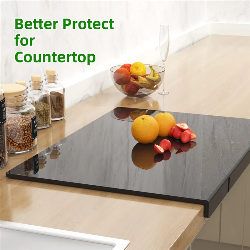 

Thicker/Durable BPA Free Acrylic Cutting Board With Counter Lip- Food-Safe Kitchen Tool Ideal For Home Use(60%)