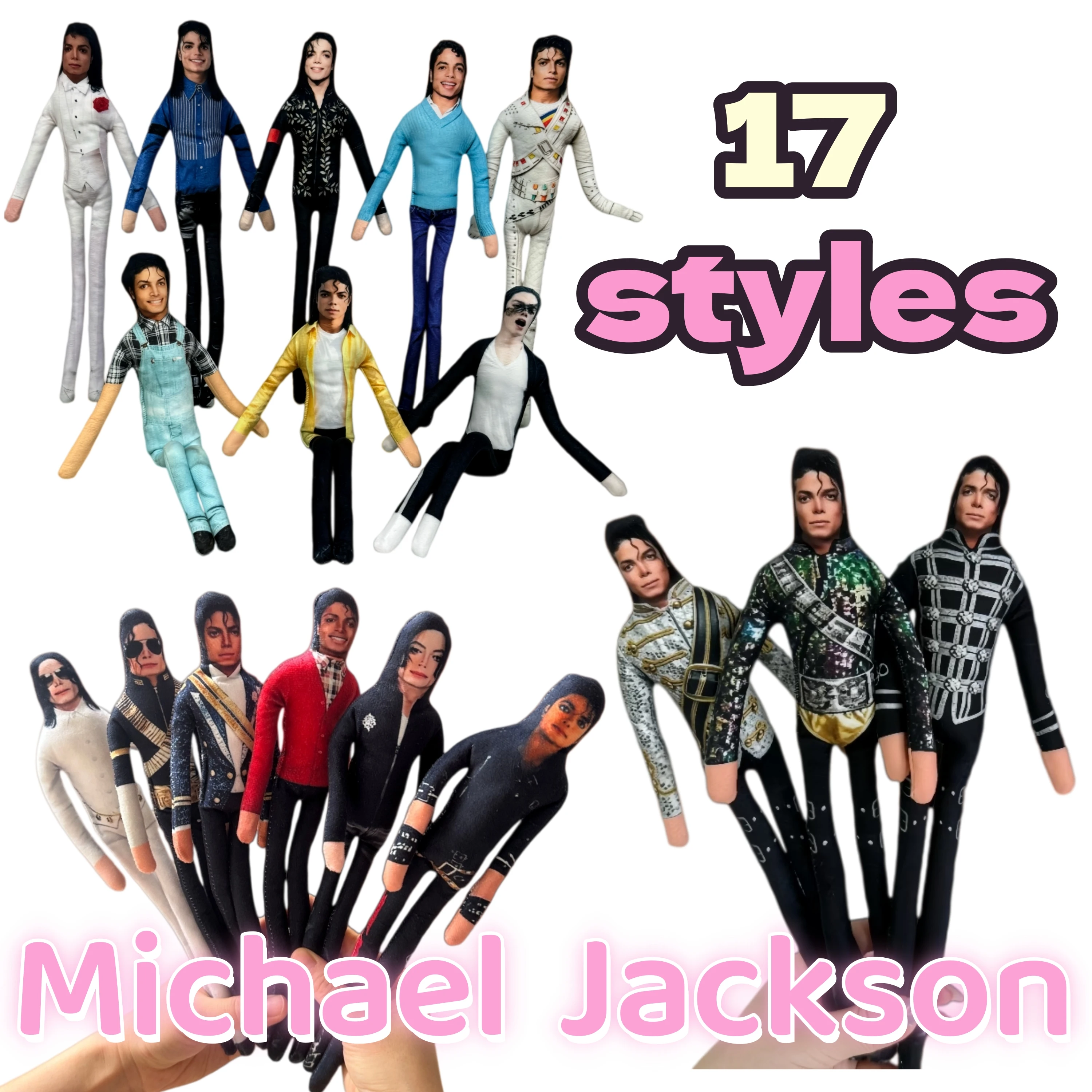 Neuer Stil Michael Jackson Cosplay Requisiten-Puppe Plüsch-Stoffpuppe Raumdekoration Abstrakte Gelenkbewegliche Requisiten Geschenk