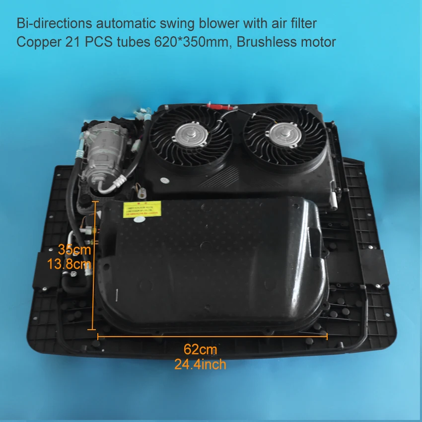وحدة مكيف الهواء الكهربائية على السطح التيار المتردد 24 فولت تكييف الهواء 12 فولت لشاحنة التخييم RV