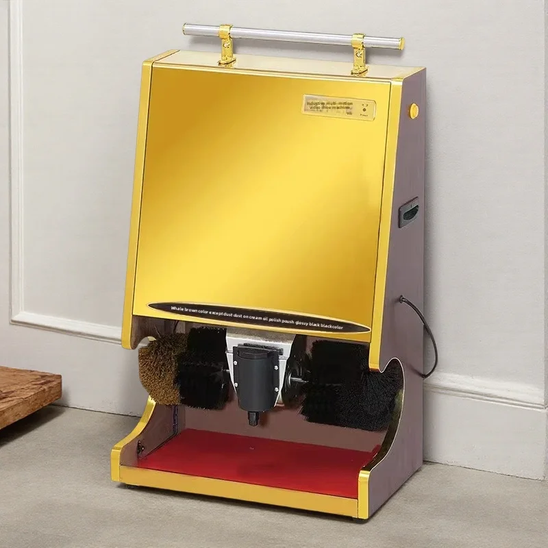Luxury Hotel Lobby Special Shoe Polisher Sensor Full Auto Polishing Vertical Quiet Stainless Steel Shoe Shining Machine