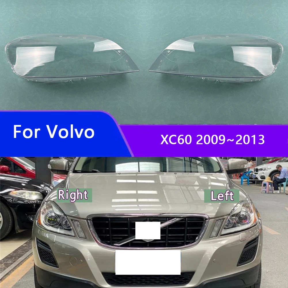 

For Volvo XC60 2009~2013 Headlights Shell Transparent Lampshdade Headlamp Cover Lamp Shade Plexiglass Replace Original Lens