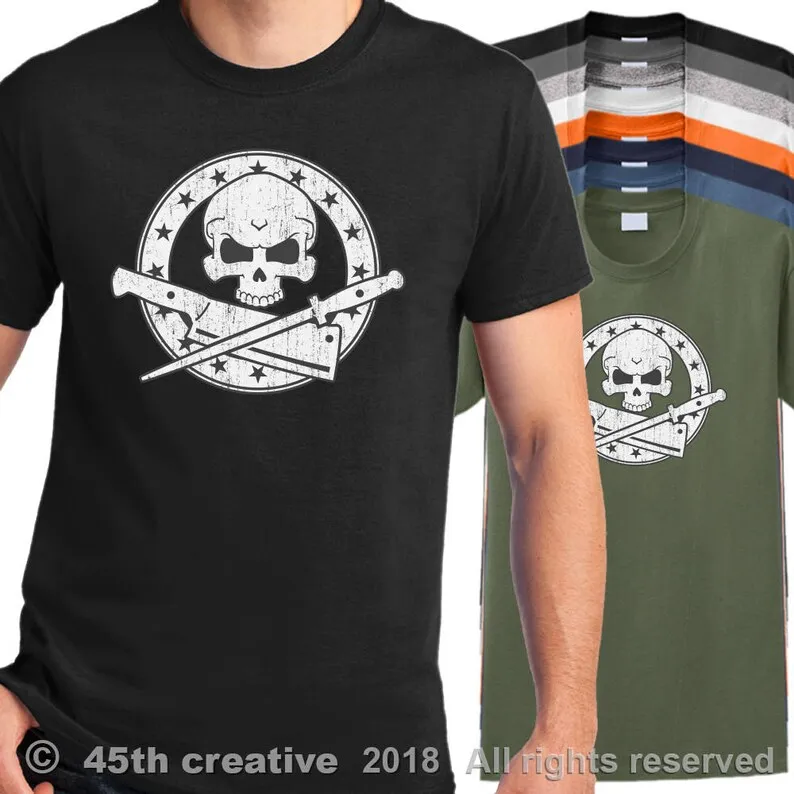 Butcher T-Shirt - meat butcher skull t shirt, butchering cleaver knife logo shirt, professional butchers shirt