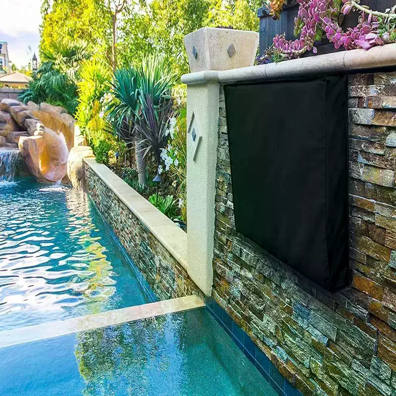 Outdoor TV Screen Dust Cover Black LCD Television Set Water Dust Resistant Protect Bag 24