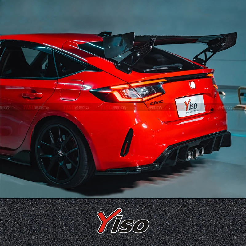 Suitable for Civic 11 FL5 TYPER Modified encirclement BIG Empennage carbon fiber t Aerodynamic kit GT tail with APR style WING