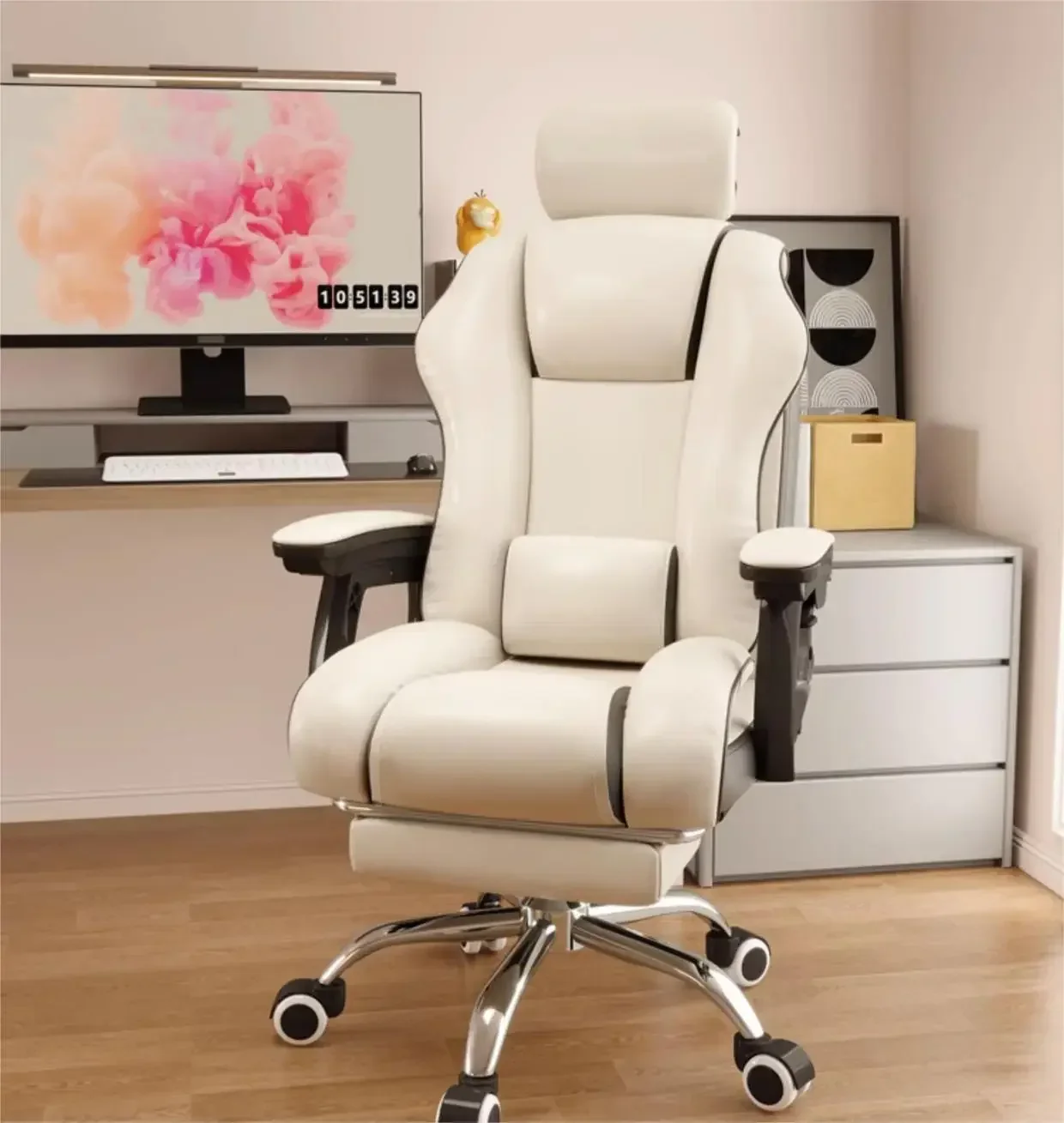 Modern Design Swivel Leather Office Chair Comfortable Electronic Sports Chair Senior Management Students Elevator Computer Chair