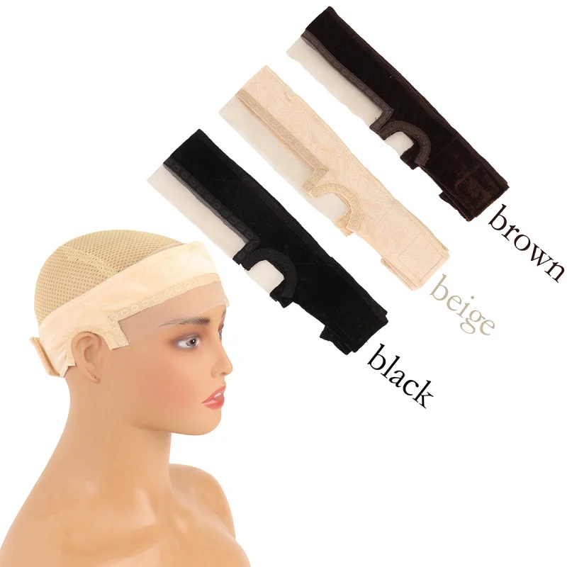 Lace Wig Grip Band for Women Non-Slip Adjustable Wig Headband with Ear-Cutouts Natural Lace Edge Wig Fixing Band