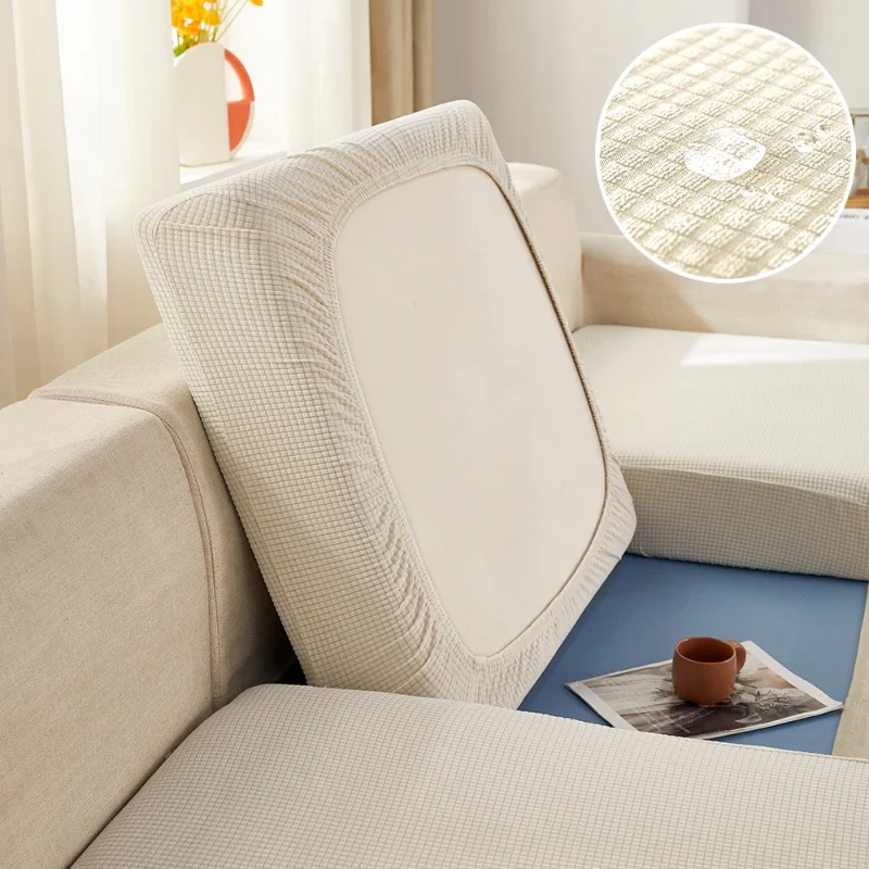 Elastic Waterproof Sofa Cushion Covers Jacquard Thick Sofa Seat Cover for Living Room Slipcover Couch Covers Furniture Protector - view 4