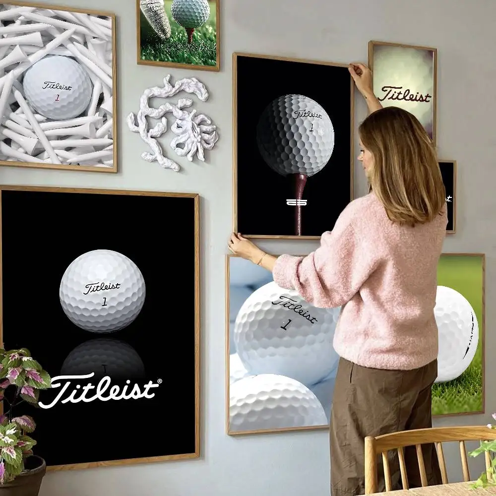 Golf Equipment Brand T-Titleist Good Quality Prints and Posters Waterproof Paper Sticker Coffee House Bar Posters Wall Stickers