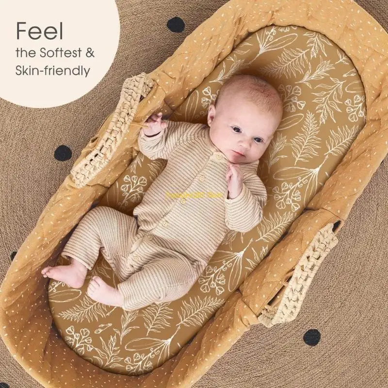 

WXTD 2pcs Crib Fitted Sheet Detachable Diaper Changing Mat Cover Infant Baby Bedding Protective Sleeve Case for Nursery Room