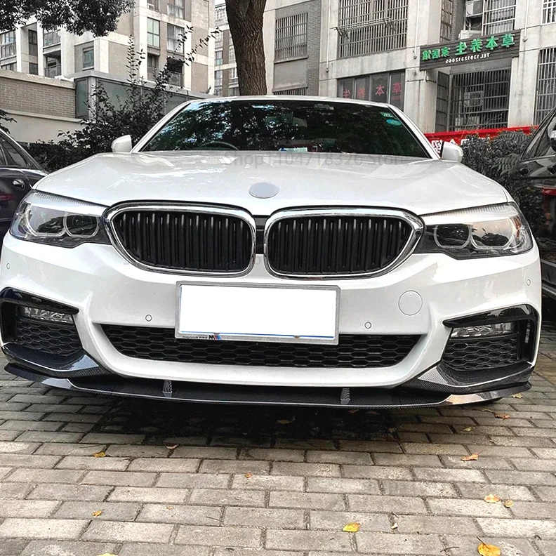 

Подходит для BMW 5 серии G30 Pre-LCI M Sport 17-2020, передняя губа, передний сплиттер и внешняя модификация угла переднего бампера